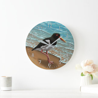Eurasian Oystercatcher clock Große Wanduhr