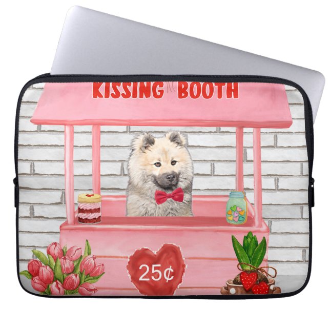 Eurasier Dog Valentine's Day Kissing Booth Laptopschutzhülle (Vorderseite)