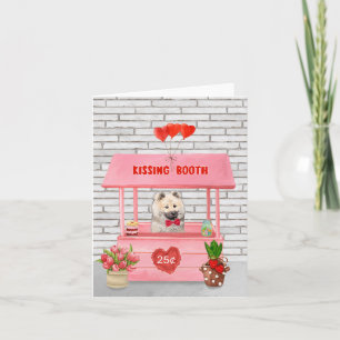 Eurasier Hund Valentinstag Kussstand Karte