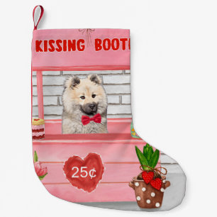 Eurasier-Hund Valentinstag Küssstand Kleiner Weihnachtsstrumpf