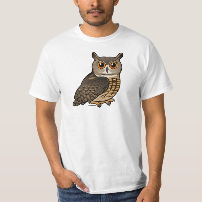 Eurasische Eagle-Eule T-Shirt (Vorderseite)
