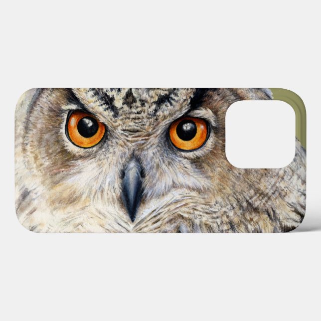 Eurasischer Adler Wasserfarbkunst braun Case-Mate iPhone Hülle (Rückseite (Horizontal))