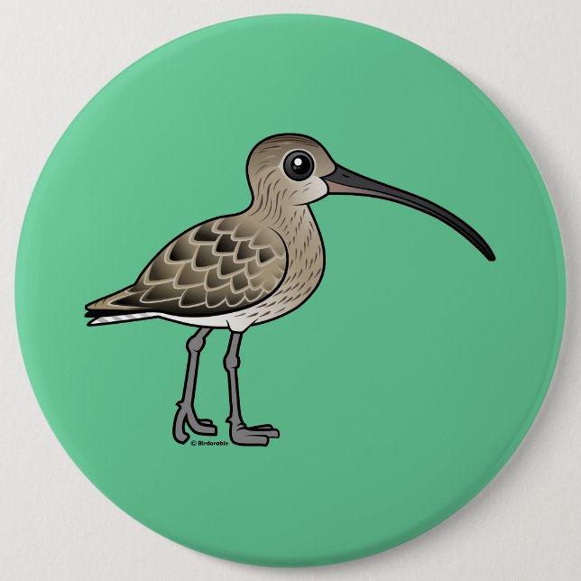 Eurasischer großer Brachvogel Button (Vorderseite)