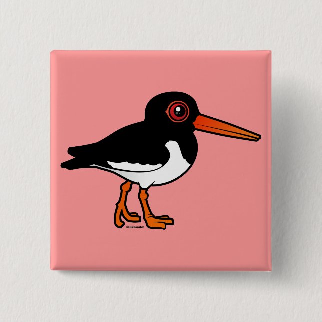 Eurasischer Oystercatcher Button (Vorderseite)