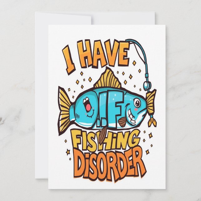 Eure Fischereikrankheit Einladung (Vorderseite)