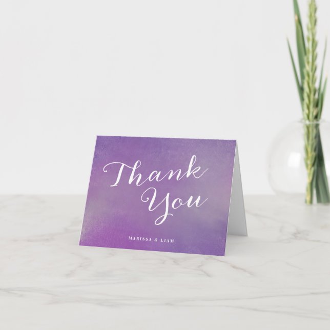 Eure Liebe Hochzeit danke Ihnen Karten / Violett (Vorderseite)