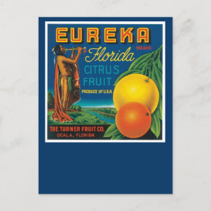 Eureka Brand Florida Citrus Fruit Postkarte
