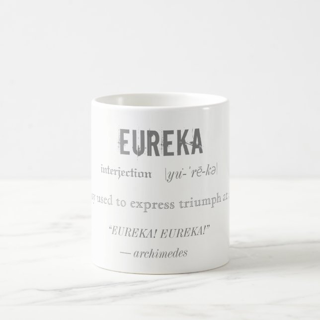 Eureka-Definitions-Archimedes-Prinzip-Wissenschaft Tasse (Mittel)