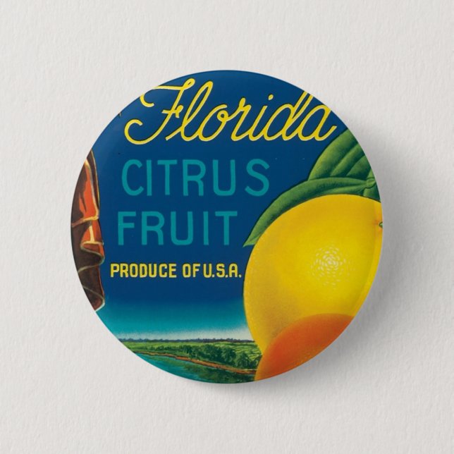 Eureka Florida Zitrusfrucht Button (Vorderseite)