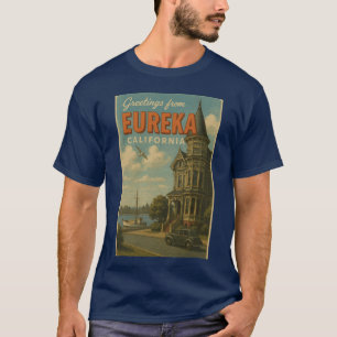 Eureka Kalifornien Historische Uferpromenade Ansic T-Shirt