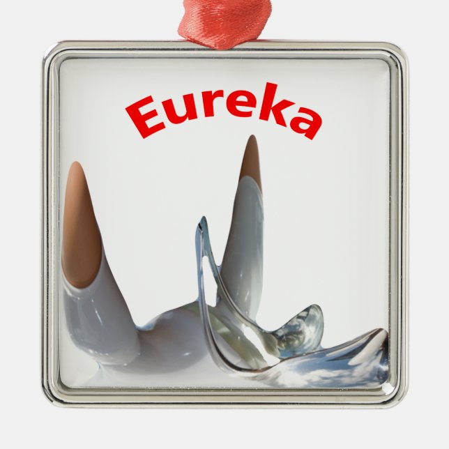 Eureka Silbernes Ornament (Vorne)