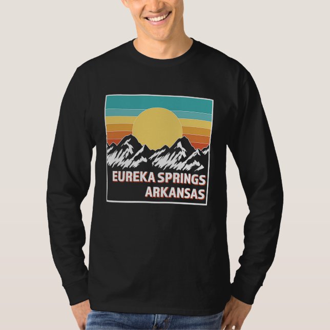 EUREKA SPRINGS ARKANSAS Retro Sonnenuntergang USA  T-Shirt (Vorderseite)