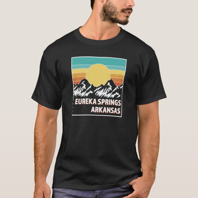 EUREKA SPRINGS ARKANSAS Retro sunset USA Souvenir T-Shirt (Vorderseite)