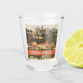 Eureka Springs, Arkansas Vintage Illustration Schnapsglas