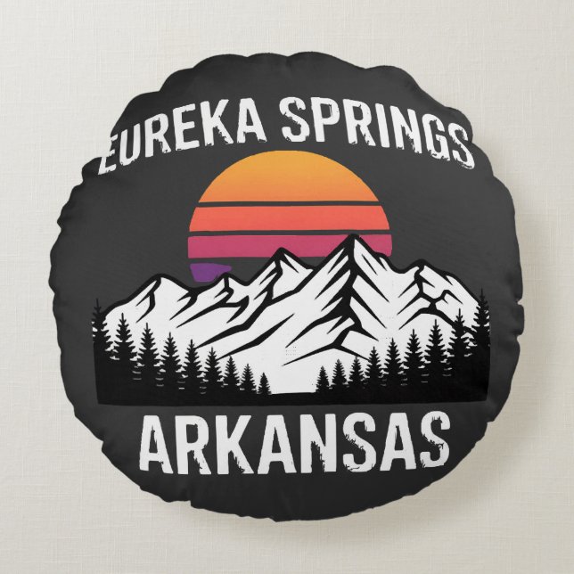 Eureka Springs Rundes Kissen (Vorderseite)