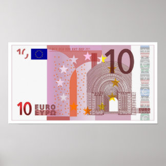 Euro 10 Euro Note 10 Euro Note 10 Euro Note Poster