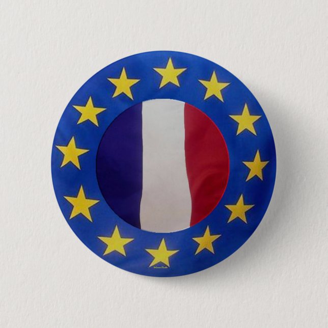 Euro 2008 - Frankreich-Knopf Button (Vorderseite)