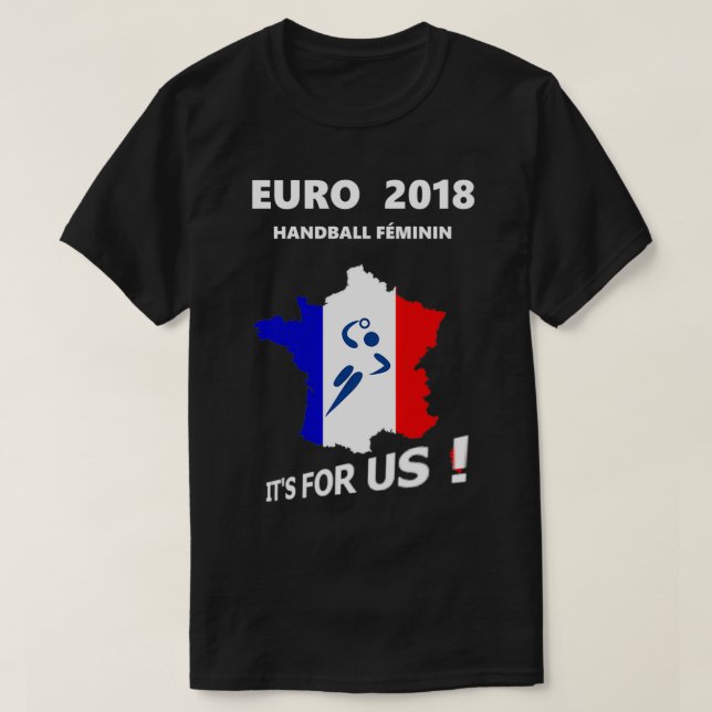Euro 2018 Französisches Handball-Team T-Shirt (Design vorne)