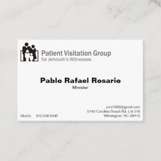 Euro, 3,346" x 2,165" Visitenkarte