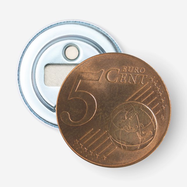 Euro 5 Cent Geldmünze Flaschenöffner (Vorderseite)