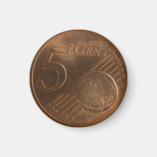 Euro 5 Cent Geldmünze Magnet