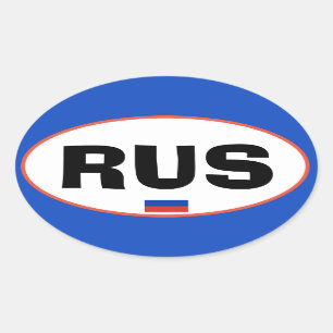 Euro-ähnlicher ovaler Aufkleber Russlands