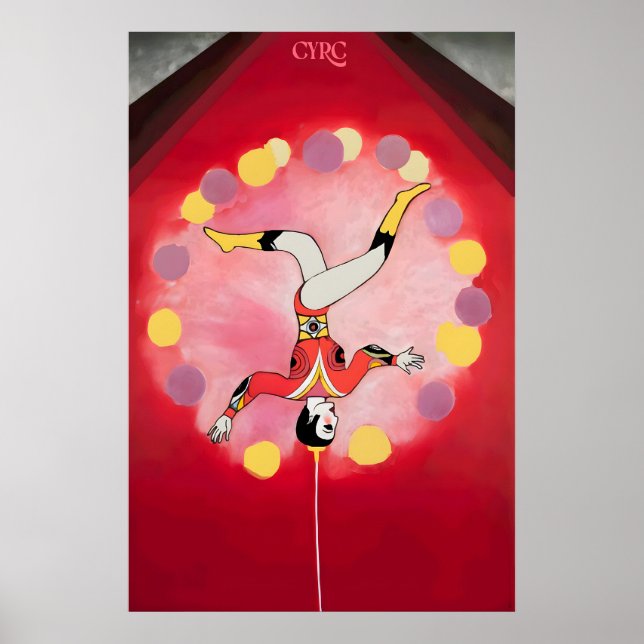 Euro Circ Juggling act vintage Circus Poster print (Vorne)