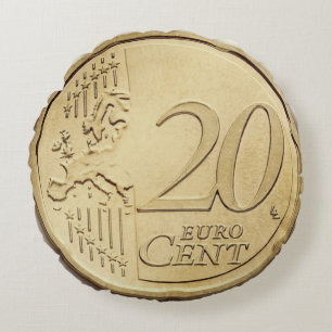 Euro Coin Throw Kissen