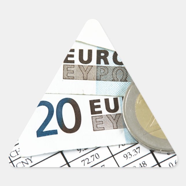 Euro Dreieckiger Aufkleber (Vorderseite)
