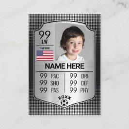 EURO-Fußball-Kartenschild - Graue Fußball-Handelsk Telefonnummerkarte