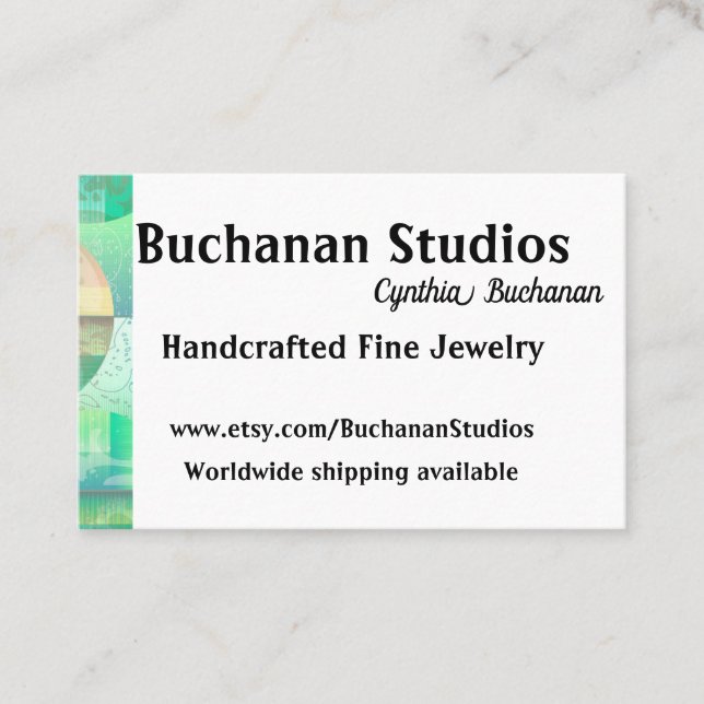 Euro Large Personalize Text Frauen Grab Aufmerksam Visitenkarte (Vorderseite)