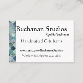 Euro Large Personalize Text Memable Blues Visitenkarte