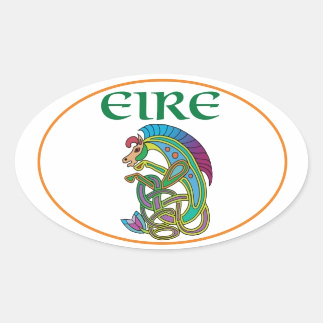 Euro Oval Ireland Car Sticker (Vorderseite)