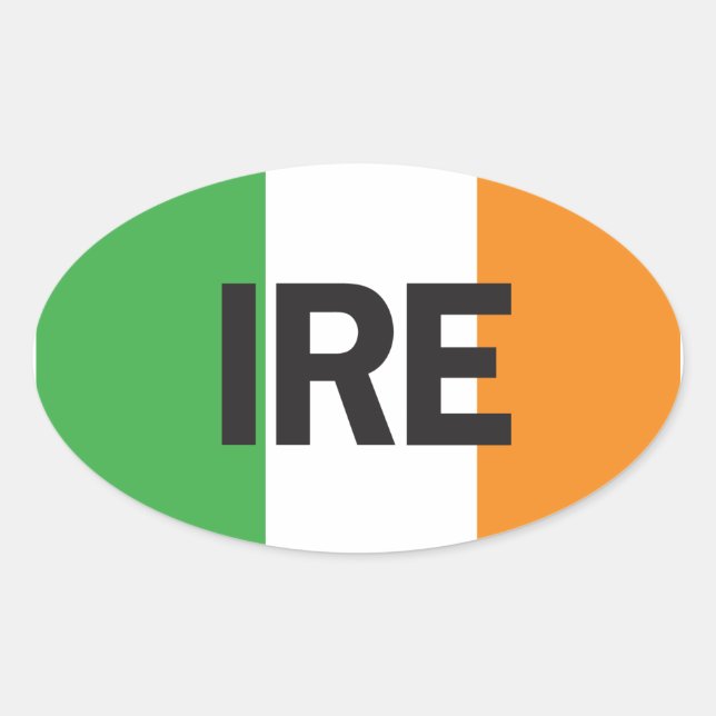 Euro Oval Ireland Car Sticker (Vorderseite)