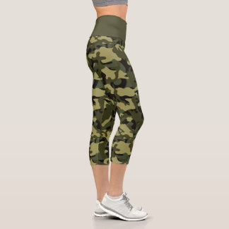 Euro Spring Camouflage Capri Leggings
