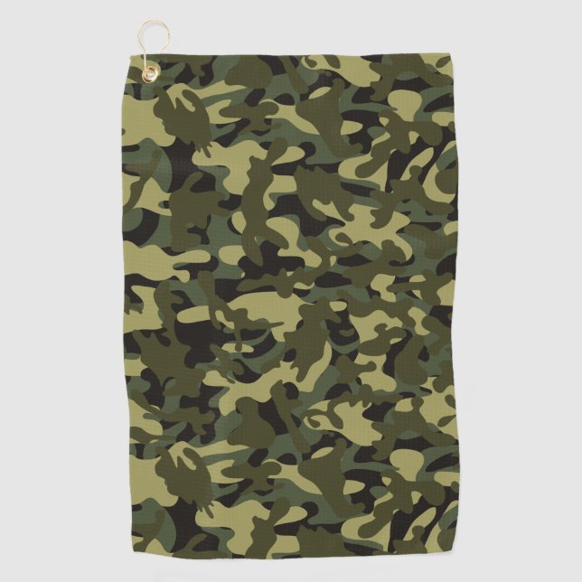 Euro Spring Camouflage Golfhandtuch (Vorderseite)