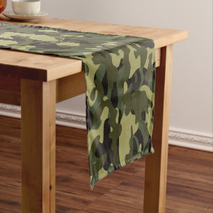 Euro Spring Camouflage Kurzer Tischläufer
