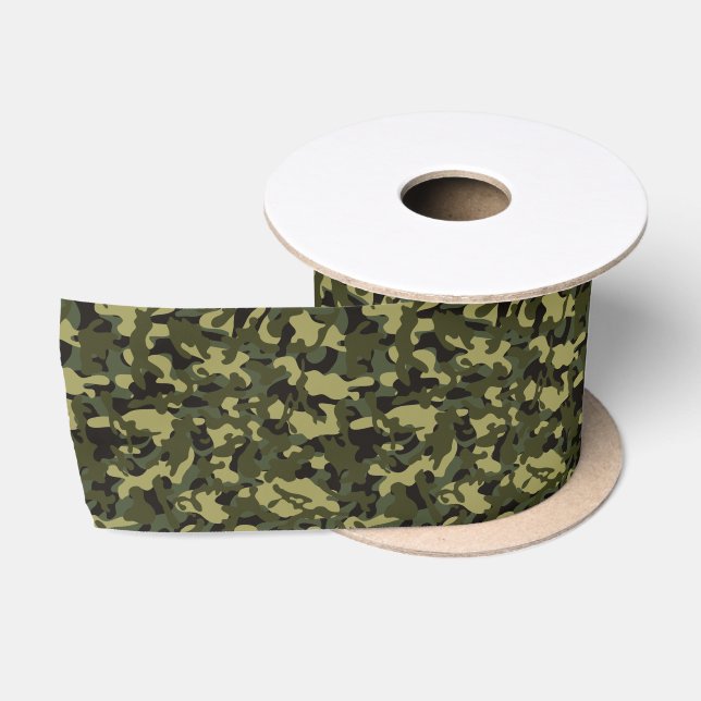 Euro Spring Camouflage Satinband (Spule)