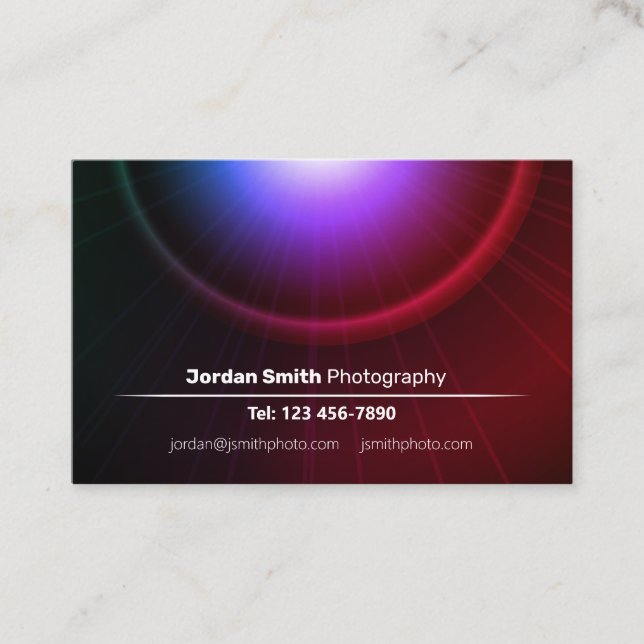 Euro-Visitenkarte für Fotografie Visitenkarte (Vorderseite)