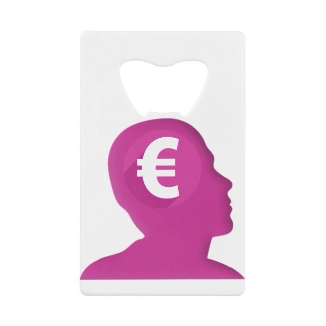 Euro-Zeichen Geldbeutel Flaschenöffner (Vorderseite)