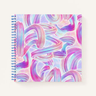 eurobeat holorave - rosa und blau: notizbuch