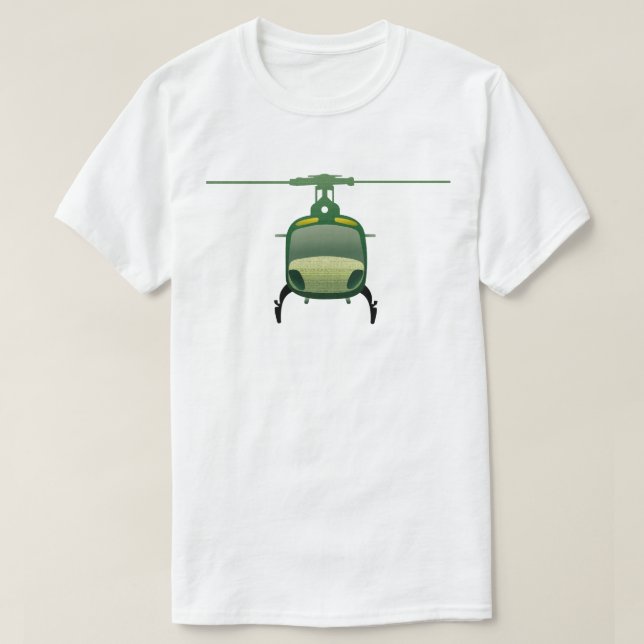 Eurocopter AS350 Helikopter Kunstillustrierung T-Shirt (Design vorne)