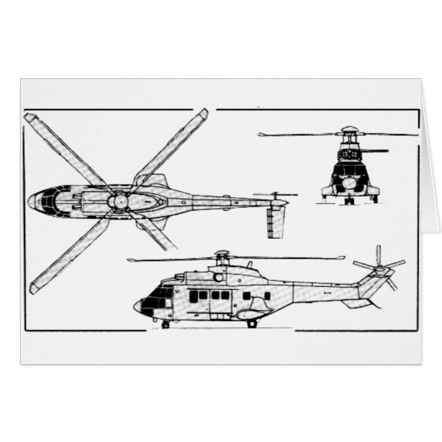 Eurocopter-Super-Puma-SA-33 (Vorderseite (Horizontal))