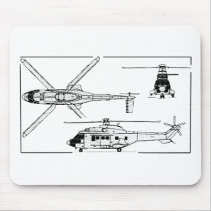 Eurocopter-Super-Puma-SA-33 Mousepad