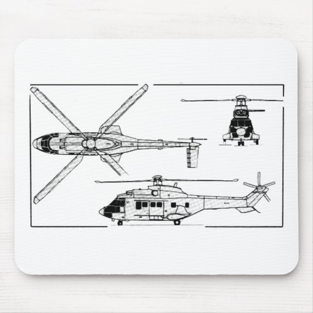 Eurocopter-Super-Puma-SA-33 Mousepad (Vorne)