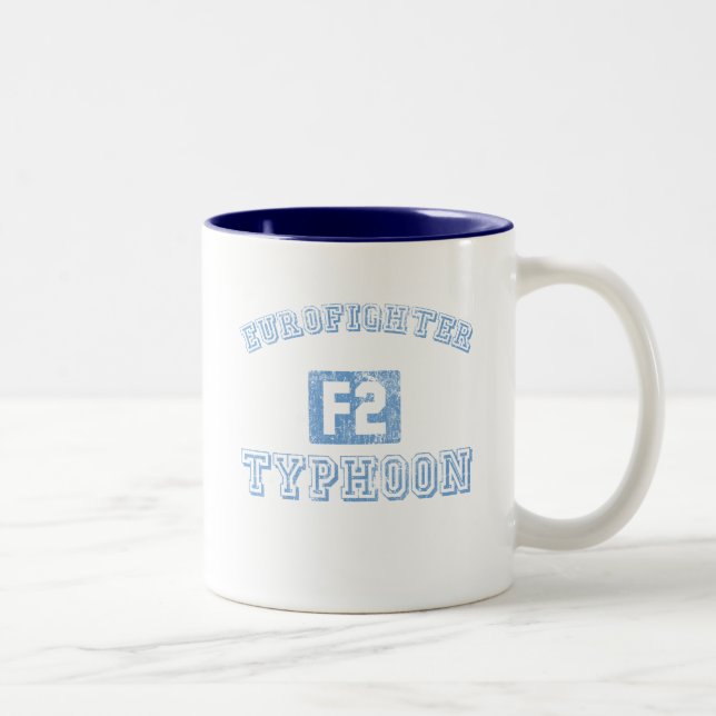 Eurofighter Taifun - BLAU Zweifarbige Tasse (Rechts)