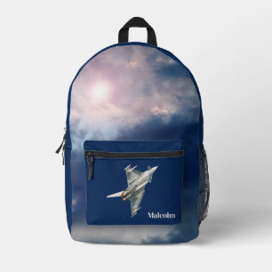 Eurofighter Typhoon, Foto, Nachthimmel, Ihr Name Bedruckter Rucksack