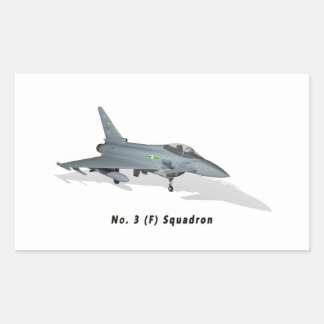 Eurofighter Typhoon Nr. 3 Sqn Rechteckiger Aufkleber