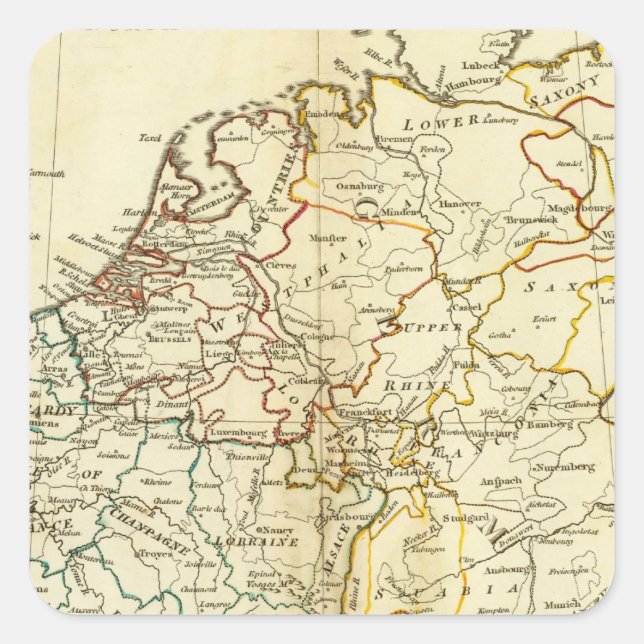 Europa 10 quadratischer aufkleber (Vorderseite)