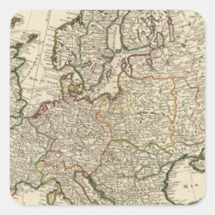 Europa 11 quadratischer aufkleber